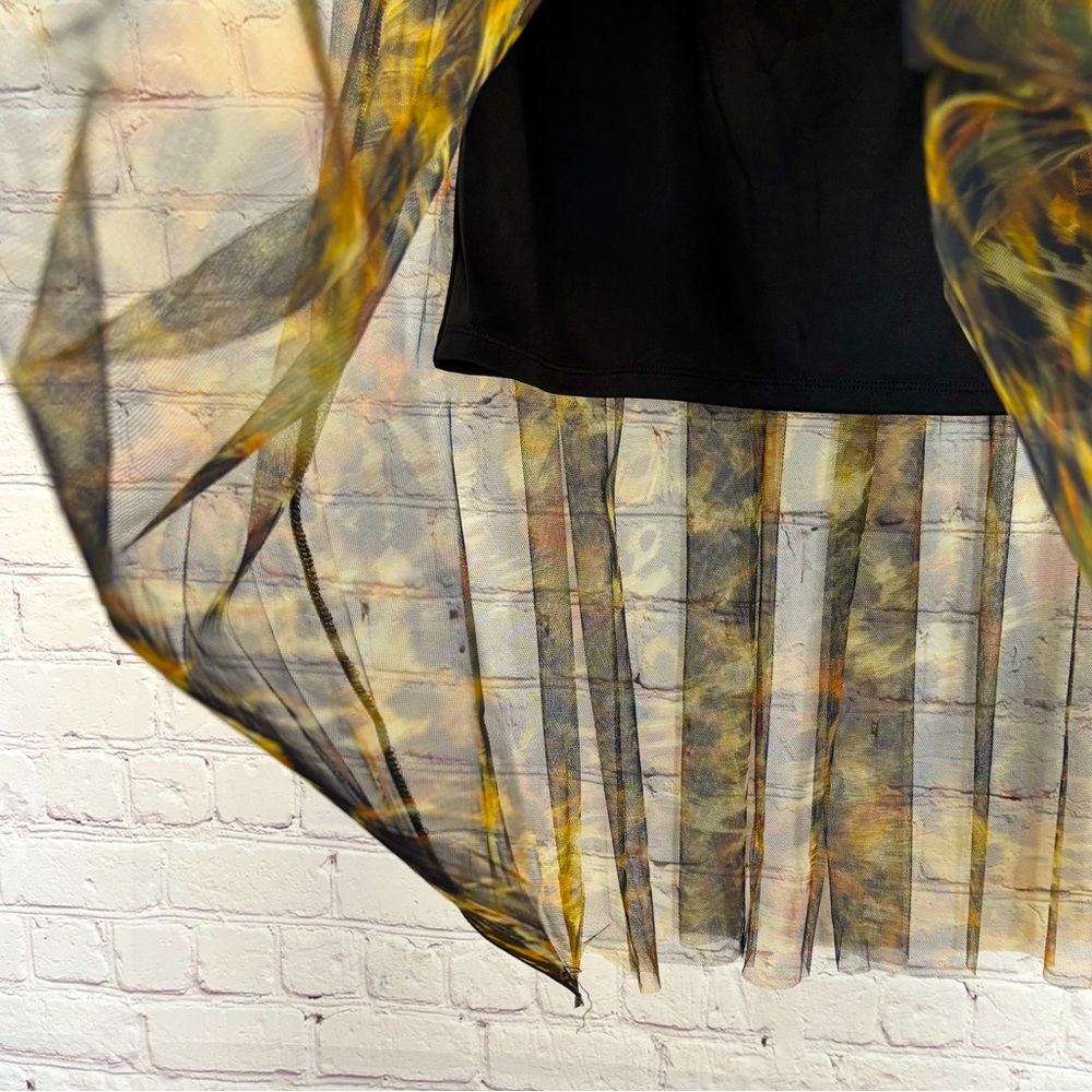 DKNY Animal Print Sheer Tulle Overlay A-Line Midi Skirt—NWT—S - Picture 6 of 15
